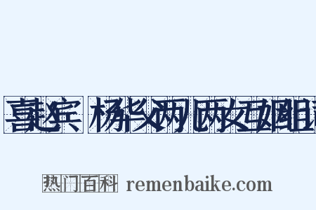 喜赵宾旸杨华父两儿两女互姻组词是什么意思的图片